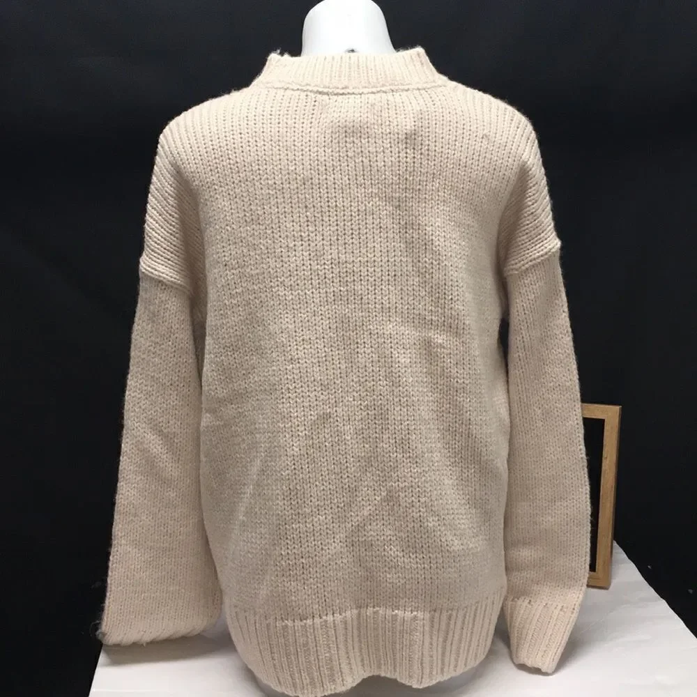 Victoria Secret Pink overside sweater women’s girls beige cream   New